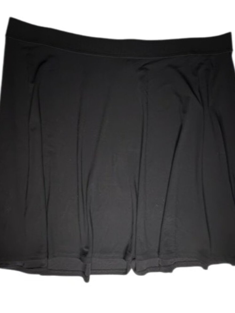 Alfani Woman Black Knee-Length Polyester-Spandex Knit A-Line Skirt 2X
